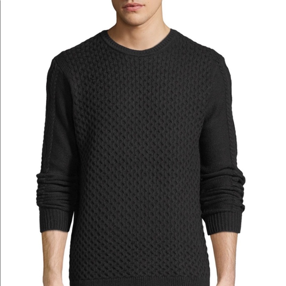 Karl Lagerfeld Cable Sweater Zipper Accents
